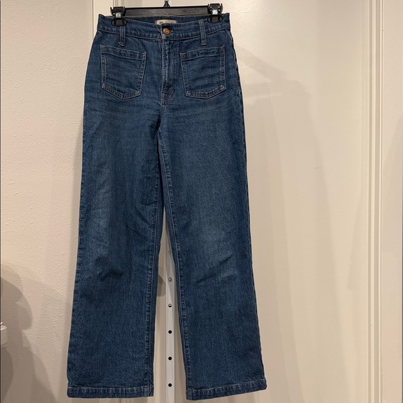 Madewell Perfect Vintage Wide-Leg Patch Pocket Jeans – Caronia Wash – Size 26 - Picture 3 of 14